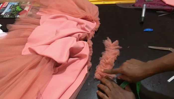 Add elastic to sleeves: Cut and sew an elastic band (2 inches shorter than the sleeve length) onto the sleeve for stretch. 