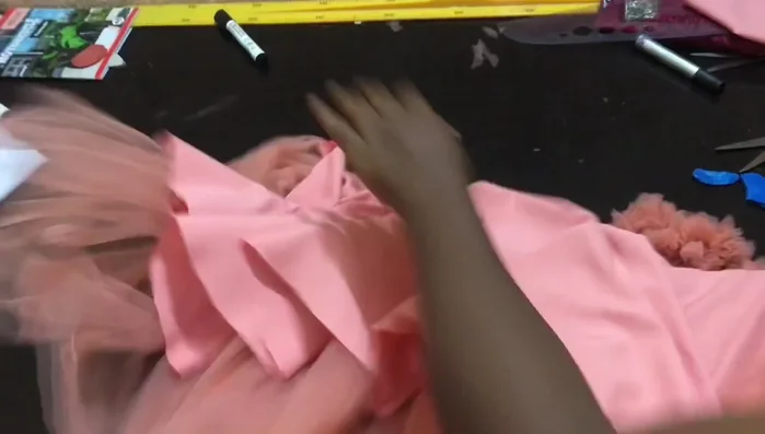 Finish: Mark and attach a zipper to the upper part of the dress. Hem the bottom of the dress and lining (optional).