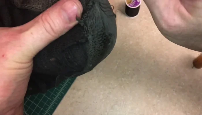 When running out of thread, knot it securely, and add a new piece of thread.