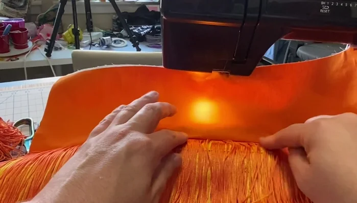 Edgestitch 1/4 inch from the folded edge to secure the seam.