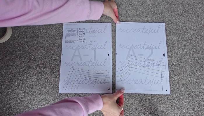 Print and assemble the pattern at actual scale. Cut excess paper if printing on A4.