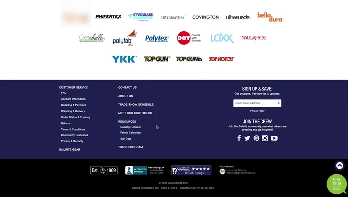 Calculate fabric and foam needs using the Sailrite fabric calculator.