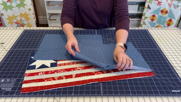 Cut two backing fabric pieces. Each piece should be the same width as your pillow front (12 inches in this case) and 16 inches long, creating a generous overlap.