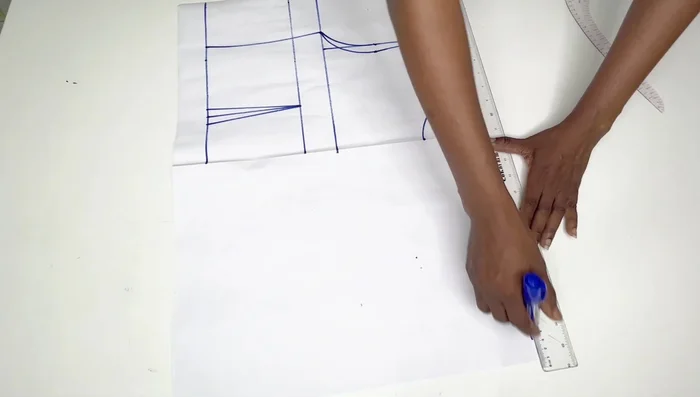 Cut out the back pattern, then transfer it to another fresh piece of paper for the back pattern piece.