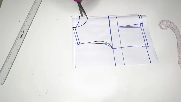 Cut out the back pattern, then transfer it to another fresh piece of paper for the back pattern piece.