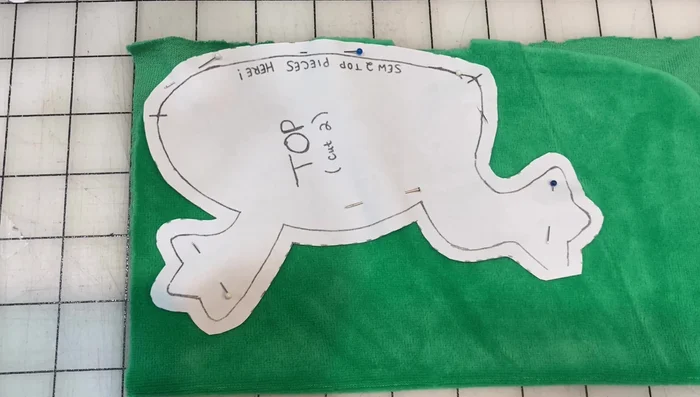 Cut out both fabric pieces.