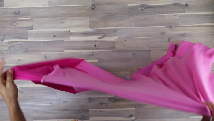 Sew side seams right sides together from facing to the hem.