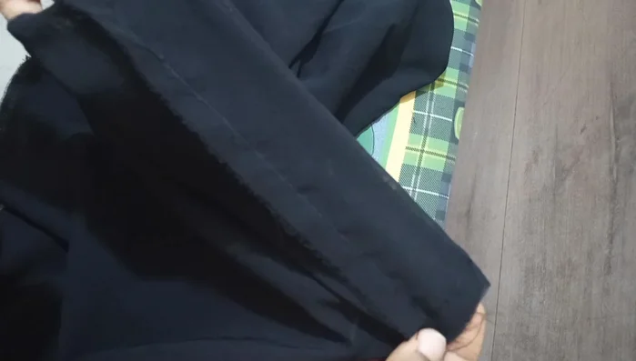 Fold and finish the hem.