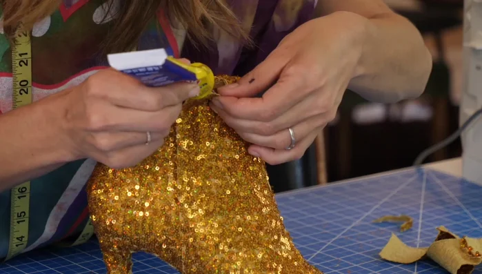 Wrap soft elastic around the inside for comfort and a clean finish.