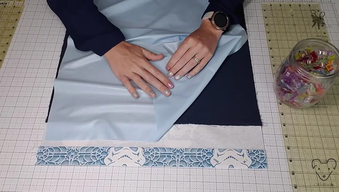 Sew the lining and exterior together using a quarter-inch seam allowance. Remember to use polyester thread and a Jersey needle.