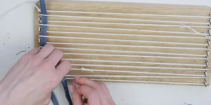 Joining strips: Cut and join the strips as needed to create a large rug.