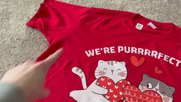 Cut a 6-7 inch strip from the bottom of the t-shirt to use as a sleeve for the pillowcase.