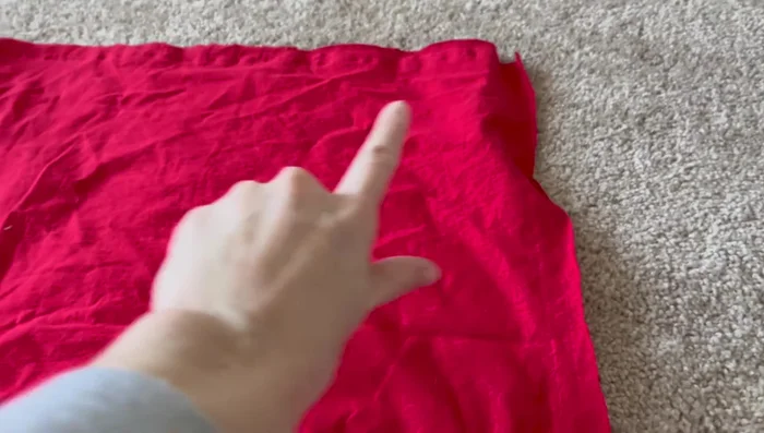 Turn the pillowcase right side out through the opening in the back. Insert pillow form.