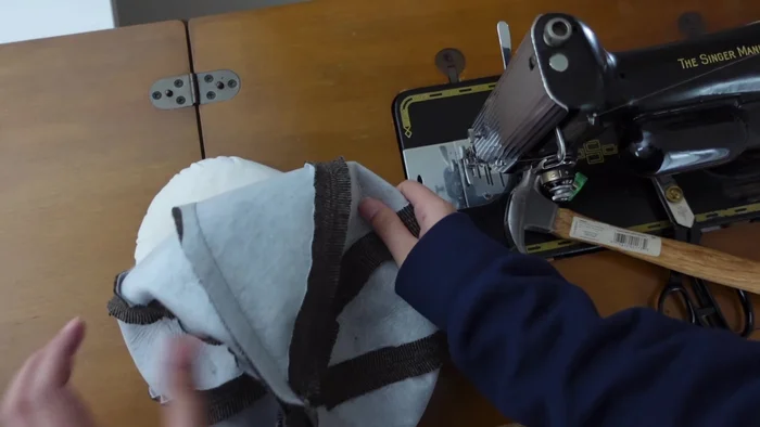 Steam and gently pound the thick center seam to flatten it.