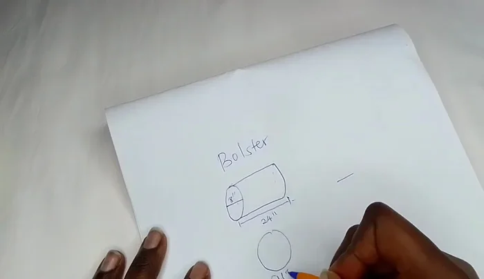 Cut Fabric Pieces: Cut two circular pieces for the ends and one rectangular piece with the dimensions calculated in steps 3 and 4.