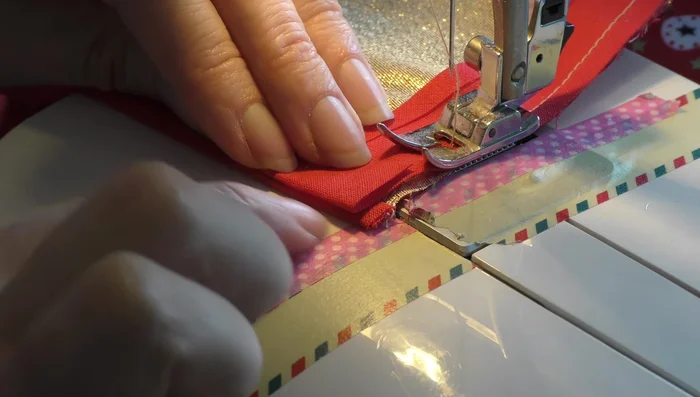 Fold over the bias binding to create a neat folded edge and sew to secure.