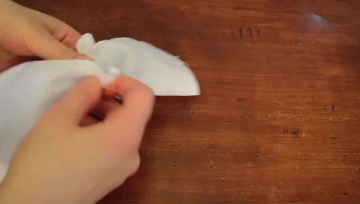 Turn the headband right side out and use a tool (pencil or chopstick) to poke out the corners. Leave the opening unclosed for now.