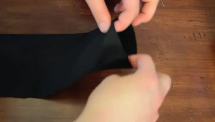 Turn the ruffle right side out, clip the seam allowance to ease turning, and press the seam open. Leave the opening unclosed.