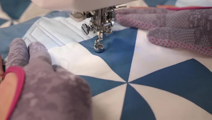 Start from an outer seam and follow the curve into the center, then out to the opposite side.