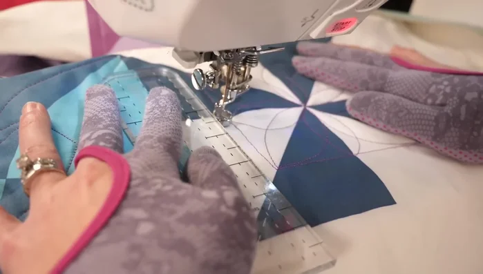 Add an echo line around the inner pinwheel to emphasize it.