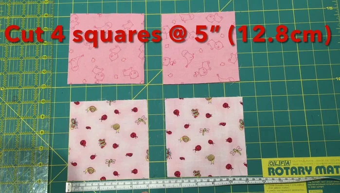 Open the seams of the paired squares and press flat.
