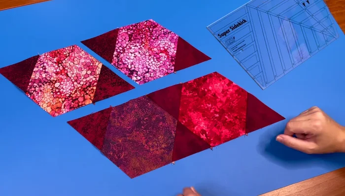 Optional: Trim the sharp points of the diamonds to create blunt alignment points (as shown in month one).