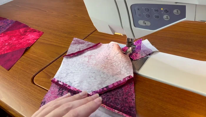 Press seams flat (seam roller can be used).