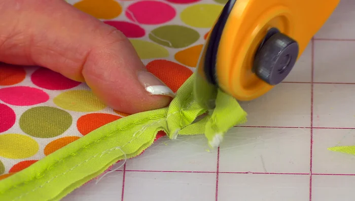 Trim the excess piping.