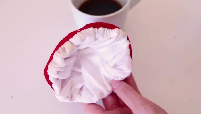 Aging the hat edges with watered-down coffee.