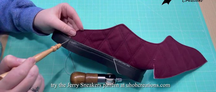 Continue stitching until you reach the end of the seam. Backstitch at the end point to secure the stitching.