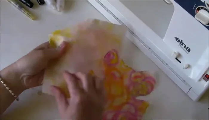 Sew around the edges, leaving the bottom opening for stuffing.