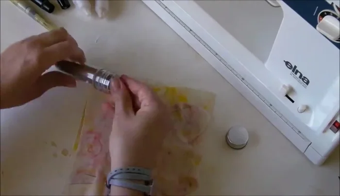 Sew around the edges, leaving the bottom opening for stuffing.