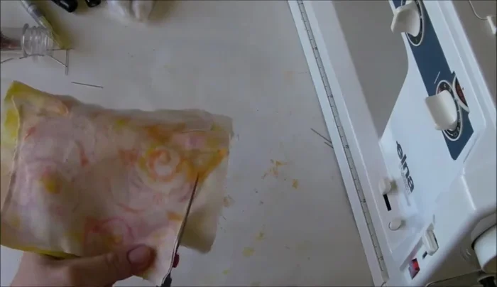 Sew around the edges, leaving the bottom opening for stuffing.