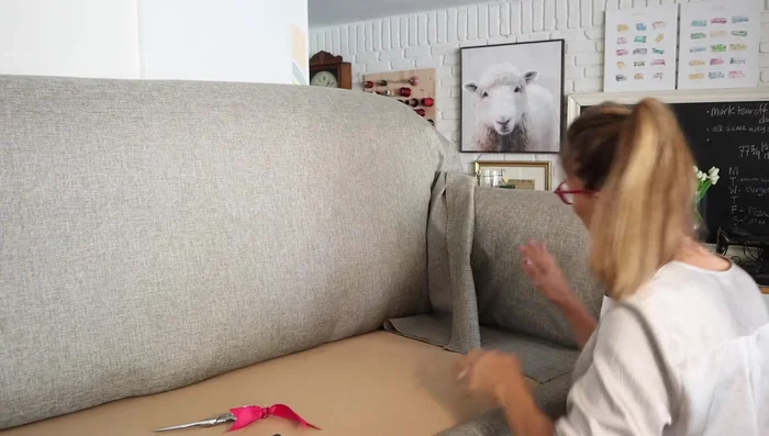 Prepare fabric pieces. Cut all necessary pieces for the rolled arm, inside arm, outside arm, placket, and inside back.