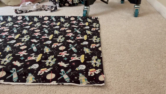 Sew the remaining open edges of the fabric together using a French seam technique.