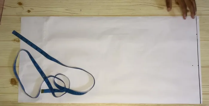 Mark 3 inches for your neck width and connect the points.