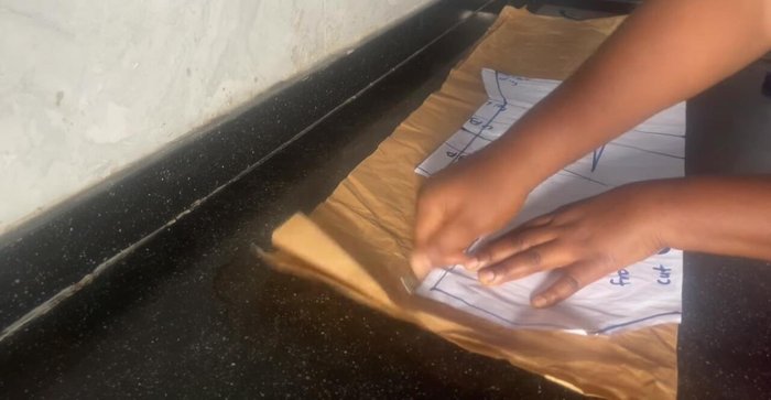 Determine the desired length (26 inches in this example) and mark it on the pattern.