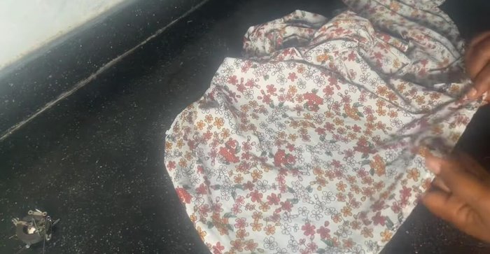 Finish sewing and turn the garment right side out.