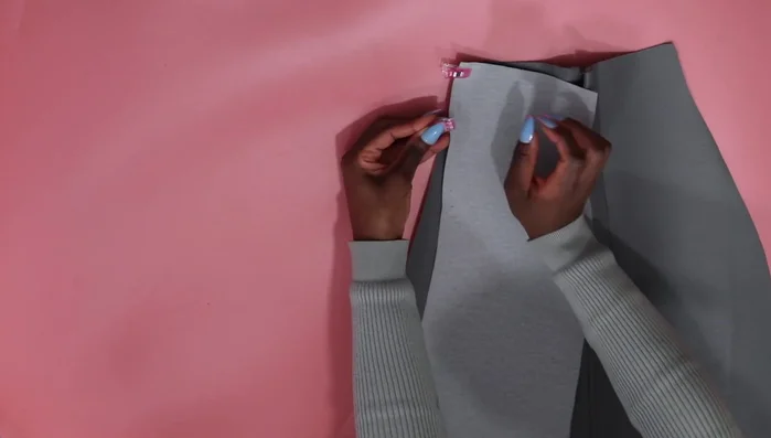 Top stitch the side seams to secure them.