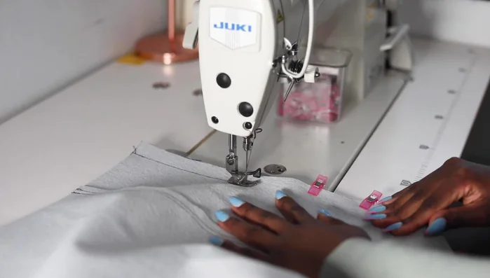 Try on the skirt and adjust the length if necessary. (Note: Leather is difficult to unpick, so try to get it right the first time!).