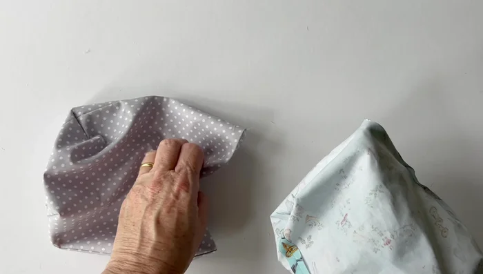 Sew around the top edge.