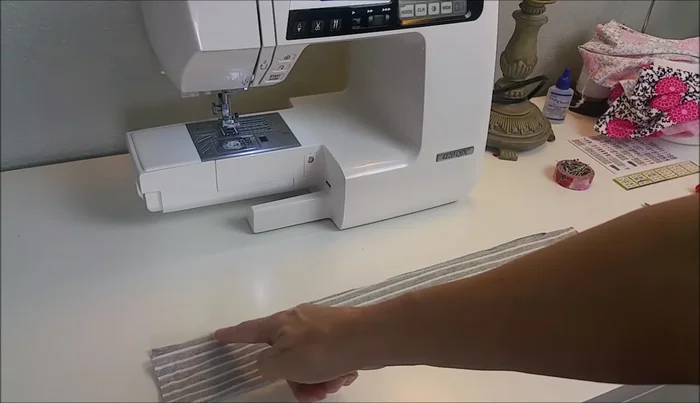 Trim excess fabric from the seam to reduce bulk. Trim approximately ⅛ inch.