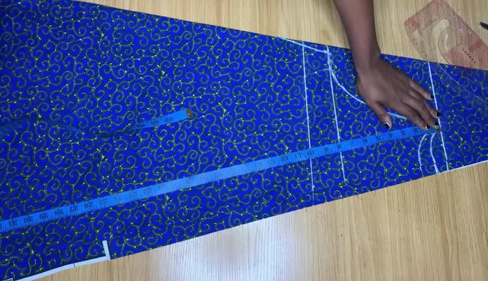 Mark the length for the top layer (13 inches) and the second layer (6 inches).