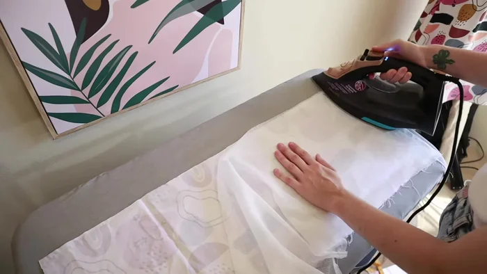 Interface fabric: Interface one or both sides of your fabric pieces for added sturdiness. Place the shiny (glue) side of the interfacing down.