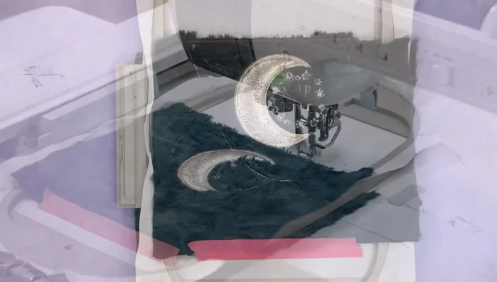 Remove from the hoop, leaving the seam allowance.