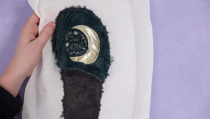 Remove from the hoop and tear away stabilizer. Trim any fraying minky fabric, if desired.