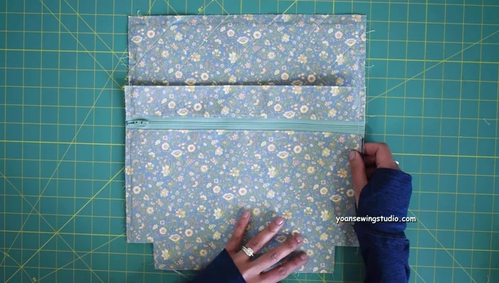 Assemble front and back exterior pieces. Sew sides and bottom (1/2 inch seam allowance). Clip corners and sew.