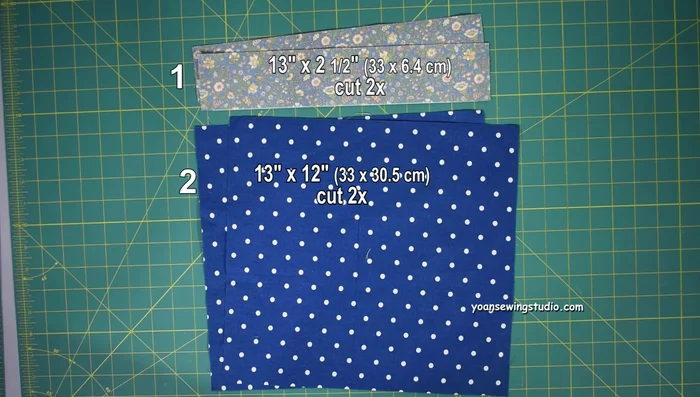 Prepare zipper panels. Fold and press (1/2 inch). Sew zipper to panels (1/8 inch seam allowance).