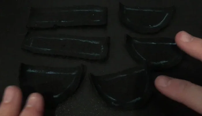 Make the wheels using parts 18 and 19 (four of 18, two of 19). Attach 18 and 19, flip inside out, stuff, and close. Attach to the main cleaning head.