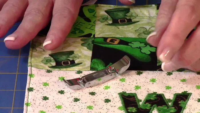 Secure rod: Use a zipper foot to stitch across the top to secure the rod.